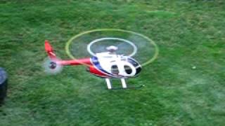 Trex 450 5 blade rotor head MD500E and multiblade tail rotor [upl. by Asilat]