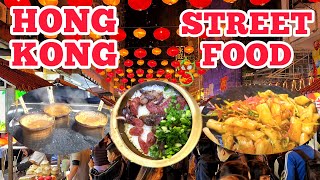 HONG KONG NIGHT MARKET TEMPLE STREET FULL OF FAMOUS CUISINE [upl. by Korie]