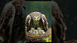 Mother bird protecting chicks in rain birds birdspotting birdwatchinglife birdwatch wildlife [upl. by Oemor189]