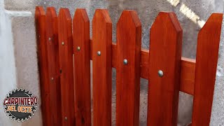 MIRA QUE FACIL REALIZAR ESTE PORTON TRANQUERA DE MADERA Y TE LO EXPLICO PASO A PASO  WOOD GATE DIY [upl. by Meadow]