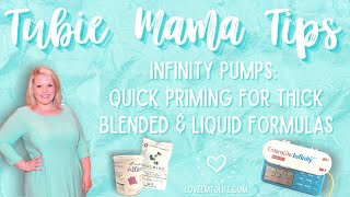 Tubie Mama Tips Infinity Pump Quick Priming for Blended amp Liquid Formula Gtube Feeding Tubes [upl. by Necyrb978]