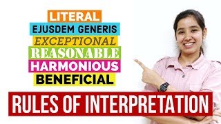 Rules of Interpretation  Interpretation of Statutes in Hindi [upl. by Lebatsirc169]