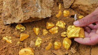 Best Videos Found Mining Gold treasure under mountain stone Gold Mining Expert [upl. by Riebling]