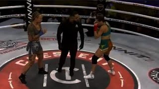 BKFC Jade MassonWong Vs Christine Vicens FULL FIGHT HIGHLIGHTS WIN BY TKO Knucklemania 2 [upl. by Adnouqal179]