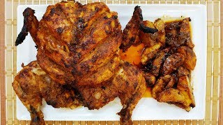 How to make Oven Roasted Whole Chicken Tandoori Tandoori Chicken in Oven with Roasted Potatoes [upl. by Yerdua]