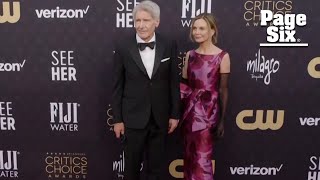 Harrison Ford and Calista Flockhart share rare PDA during Critics Choice Awards 2024 [upl. by Feliza372]