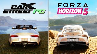 CarX Street PC vs Forza Horizon 5  Graphics Physics and Details Comparison [upl. by Sidoon]