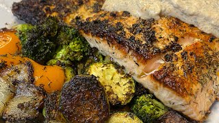 Grilled Salmon Recipe with Dill Sauce [upl. by Auqemahs18]