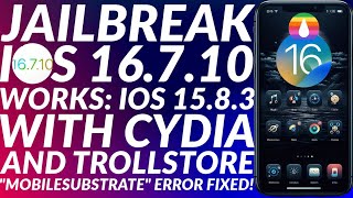 Jailbreak iOS 16710 Rootful with Cydia amp Trollstore  iOS 16710 Jailbreak  Palera1n 16710 JB [upl. by Rawden]