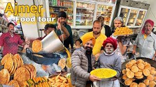 Ajmer Food Must visit Places  Indian Street Food  Badi Kachori  mango kalakand  kachori kadhi [upl. by Bunce916]