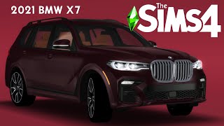 2021 BMW X7  The Sims 4 Realistic cars by Breeze Motors [upl. by Hoebart]