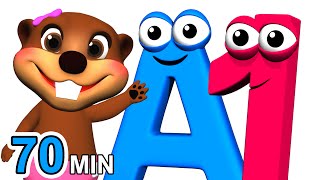 ABCs 123s  More  Alphabet Numbers Nursery Rhymes  Kids Learn 3D Cartoons by Busy amp Baby Beavers [upl. by Warfield]