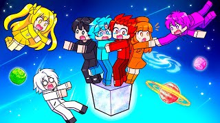 Squad Is Stuck On ONE SPACE BLOCK In Minecraft [upl. by Eirrahs]