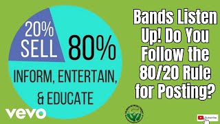 The Music Biz Weekly  Bands Listen Up Do You Follow the 8020 Rule for Posting [upl. by Durgy]