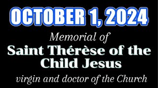 HOLY MASS DAILY READINGS  TUESDAY OCTOBER 1 2024 [upl. by Saduj]