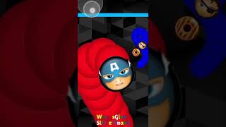 Cacing Superhero Marvel Captain America  Worms Giant Slither Snake  Worms Zoneio 62 [upl. by Morven]