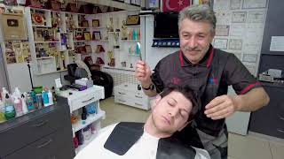 WONDERFUL RELAXING ASMR ANATOMICAL HAIR CUTTING  HEAD MASSAGE WITH MUNUR ONKAN [upl. by Alie]