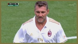 Italian Legend Christian Vieri Return to Football in Game With Arsenal Legends [upl. by Nive499]