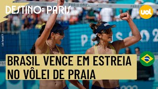 OLIMPÍADAS 2024 BRASIL VENCE NO VÔLEI DE PRAIA COM A DUPLA CAROL SOLBERG E BÁRBARA SEIXAS [upl. by Enyahc]