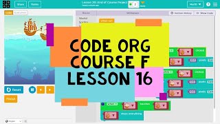 Code Org Course F Lesson 16 End of Course Project  Code Org Lesson 16 Answers [upl. by Weikert]