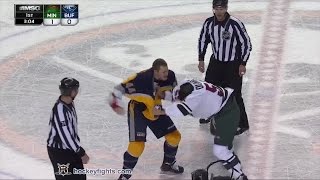 Mathew Dumba vs Nicolas Deslauriers Jan 15 2015 [upl. by Oag]