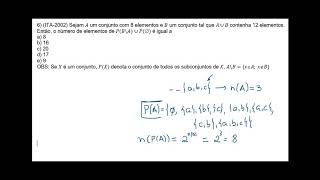 Matemática Discreta  Lista 1  Questão 6 [upl. by Ula]