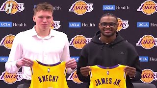 Lakers Introduce Bronny James amp Dalton Knecht  FULL Interview  2024 NBA Draft [upl. by Ahl]