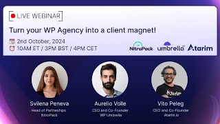 Live webinar Turn your WP Agency into a client magnet [upl. by Gwendolyn]