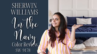 Sherwin Williams In the Navy SW 9178 Color Review [upl. by Rramaj902]