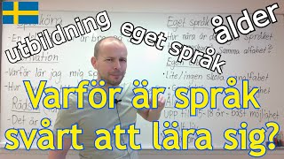 Varför är språk svårt att lära sig faktorer SFI [upl. by Dalis]