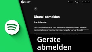 Spotify Geräte entfernen  Spotify alle Geräte abmelden ✅ Tutorial [upl. by Wallinga686]