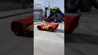 Epic Escape From The Lightning Mcqueen vs Chick Hick Eater Spider Cars Cyborg amp Octopus [upl. by Adnowal]