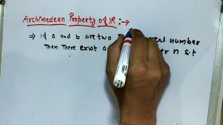 Real Analysisहिंदी में3Archimedean Property of R CSIRNETGATEIITJAMBScMSc [upl. by Trefor]