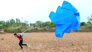 HOME MADE PARACHUTE  Making and Testing  Will It Work [upl. by Yennek553]