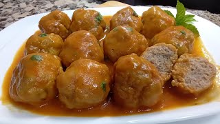 ALBÓNDIGAS EN SALSA DE CEBOLLA una receta deliciosa que gusta tanto que no pararas de comerlas 😋 [upl. by Aramas]