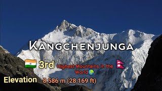 😱🥶Kangchenjunga  IndiaNepal Border  3rd Highest Mountain in 🌍 kangchenjunga himalayas sikkim [upl. by Negrom]