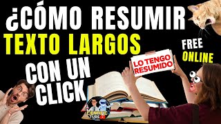 🔴COMO RESUMIR TEXTOS LARGOS ARTíCULOS 1000 GRATIS💥 CON UN CLICKFREEONLINE [upl. by Queena835]