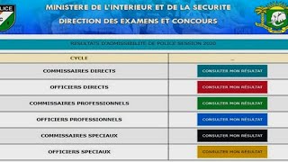 Concours DEntrée A LEcole Nationale De Police  Résultats Définitifs Disponibles [upl. by Filbert]