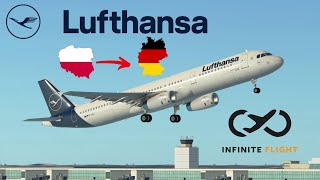 Infinite Flight Live  Warsaw to Frankfurt Full Flight [upl. by Anirbed442]