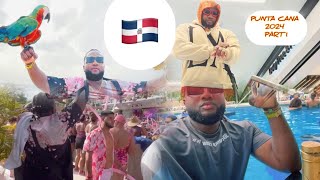 PUNTA CANA VLOG 2024 PART 1 🇩🇴 riu pool party  pool day beach  taking shots and more [upl. by Renault]