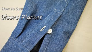 How to sew a sleeve placket on a shirt [upl. by Phelan]