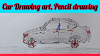 How to draw a car with pencil  GLI Car Drawing art with pencil  PakCAR drawing art CAR DRAWING [upl. by Rivkah155]