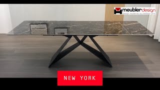 Table à manger extensible en céramique effet marbre rouille NEW YORK [upl. by Ajtak]