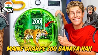 I Built a SECRET Zoo In My House  Ben Azelart Hindi  Stokes Twins Hindi [upl. by Enilrek]