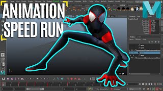 Creating a Dynamic Spiderman Animation Maya Tutorial [upl. by Trin922]