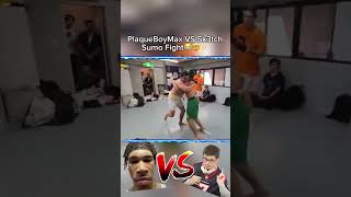 Sketch vs PlaqueBoyMax Sumo wrestle😭😭 [upl. by Ahsemo]