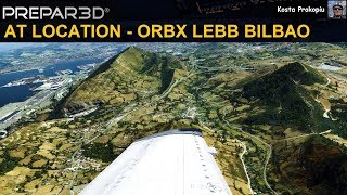 P3DV4 AT LOCATION  ORBX LEBB BILBAO AIRPORT [upl. by Assira]