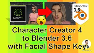 Character Creator 4 CC4 to Blender 36 with Facial Shape Keys and Full Skeleton  Tutorial [upl. by Darej]