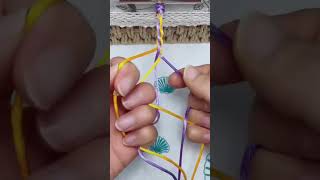 How to tie a two color bracelet simply but beautifully diy crafts craftideas [upl. by Staci]