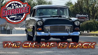 1st TIME IN 30 YEARS BIG BLOCK 4 SPEED TUNNEL RAM 55 CHEVY HITS THE STREETS Chumpy vs Bucko [upl. by Hepsibah937]